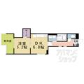 京都市下京区 若宮通正面下る鍵屋町（京都駅） 1階 １DKの間取り図