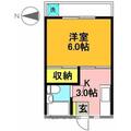 キャスル代田 Ｂ１０６ １Kの間取り図