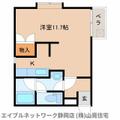 静岡市葵区 水落町（日吉町駅） 1階 ワンルームの間取り図