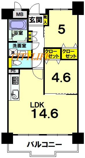 中古マンション サンレスポアール 5階 ２ｌｄｋ
