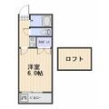 ルミナス ２０６ １Kの間取り図