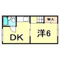 日暮３文化 ２Ｆ １DKの間取り図