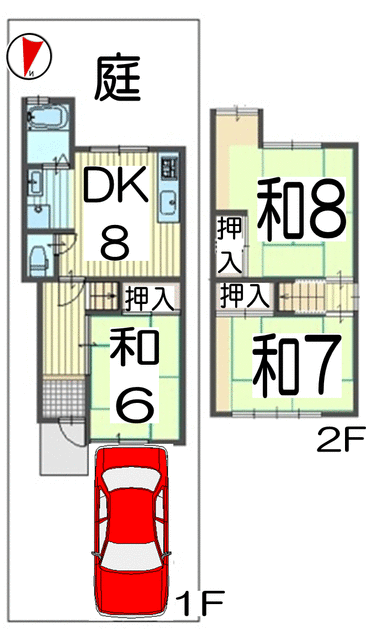 Kobe City, Tarumi Ward, Miyamadai 2-chome (Takinochaya Station), 2-story building, 3DK &mdash; photo 1