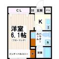 世田谷区 上北沢４丁目（上北沢駅） 2階 １Kの間取り図