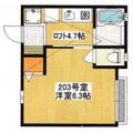 コンフォート百合ヶ丘壱番館 2階 １Kの間取り図