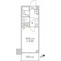 ＢｌｕＲｏｃｋ新宿河田町 2階 １Kの間取り図