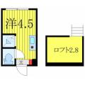 アークプレス神谷 １０１ ワンルームの間取り図