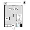 目黒第一マンション 504 １DKの間取り図
