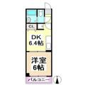 神山ビル ４０１ １DKの間取り図