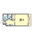 西宮市 甲東園１丁目（甲東園駅） 1階 １Kの間取り図