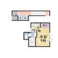 京都市中京区 西ノ京笠殿町（円町駅） 2階 １Kの間取り図