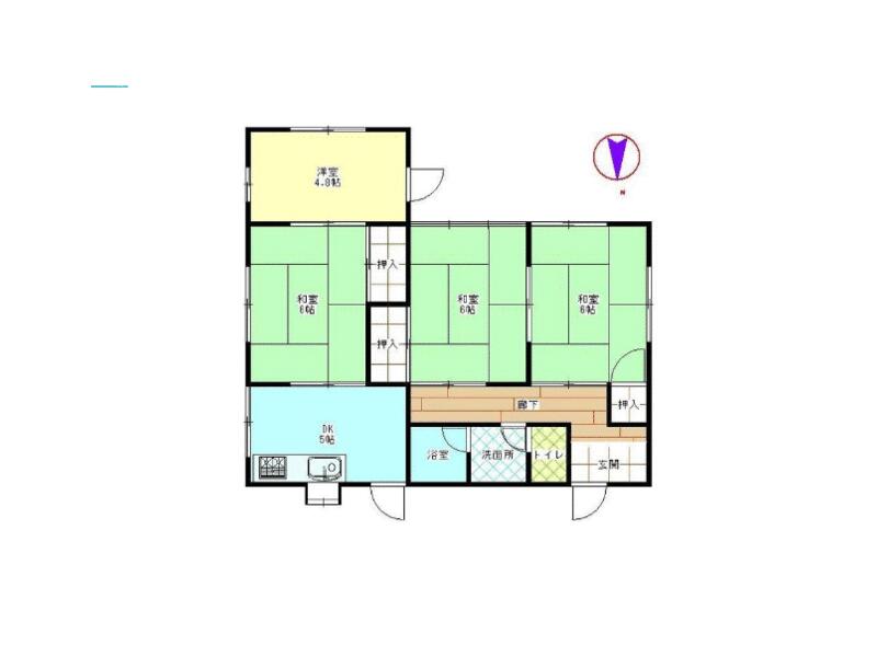 Yokkaichi City, Sakuramachi (Sakura Station) Single-story building 4DK