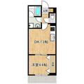 シャーブル光が丘 1階 １DKの間取り図