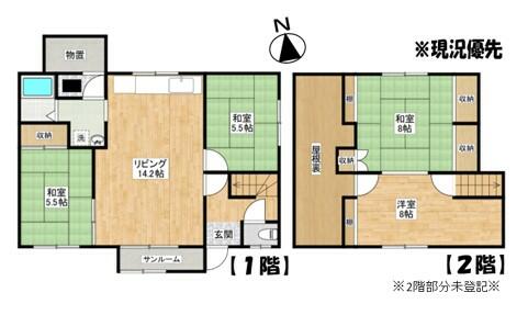 砂川市 空知太東四条2丁目(滝川駅) 平屋建 4LDK 2
