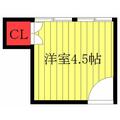 北区 赤羽西１丁目（赤羽駅） 2階 ワンルームの間取り図