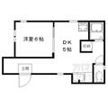 ヨシハラマンション ３０１ １DKの間取り図