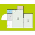 桜荘 1階 １Kの間取り図