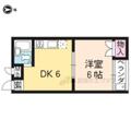 京都市中京区 西ノ京左馬寮町（円町駅） 4階 １DKの間取り図