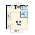 秦野市 南矢名（東海大学前駅） 1階 １Kの間取り図