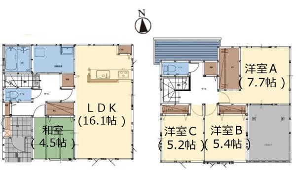 大分市 森町西３丁目（鶴崎駅） 2階建 ４ＬＤＫ