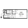 リヴェール本町 ２０３ ワンルームの間取り図