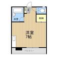 翠館 3階 ワンルームの間取り図
