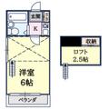 シオン花小金井Ａ棟 1階 １Kの間取り図