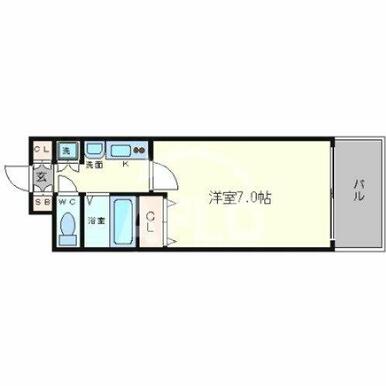プレサンス心斎橋タイミックス　７帖のお部屋