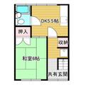京都市中京区 西ノ京御輿岡町（円町駅） 1階 １DKの間取り図