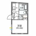 ソル・レヴェンテ豪徳寺 ０１０２ １Kの間取り図