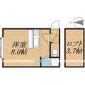 札幌市中央区 北十四条西１５丁目（桑園駅） 2階 ワンルームの間取り図