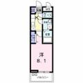 アザリアガーデン代沢 ２０３ １Kの間取り図