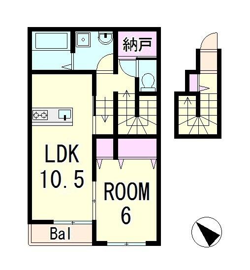 アットホーム アネックス左城 2階 １ｌｄｋ 提供元 ミニミニｆｃ守山駅前店 株 コンクウェスト 守山市の賃貸アパート