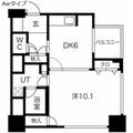 アルグラッドザ・タワー心斎橋 ９０１ １DKの間取り図