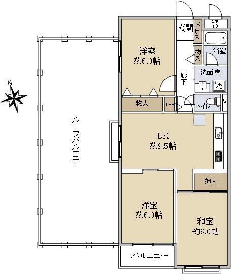 アットホーム】ライオンズガーデン武蔵小金井 4階 3DK アットホーム】ライオンズガーデン武蔵小金井 4階 3DK
