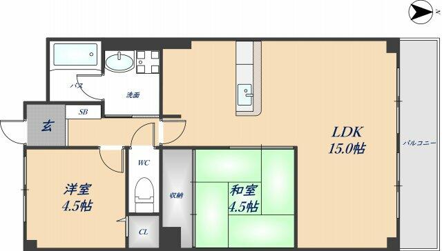 アットホーム スターリースカイテラニシ ２０４ ２ｌｄｋ 提供元 賃貸 売買のクラスモ瓢箪山店 株 ｒリビングカンパニー 東大阪市の賃貸マンション