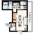 新宿区 富久町（曙橋駅） 3階 １Kの間取り図