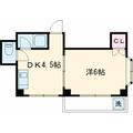 メゾン薗田ビル ３０１ １DKの間取り図