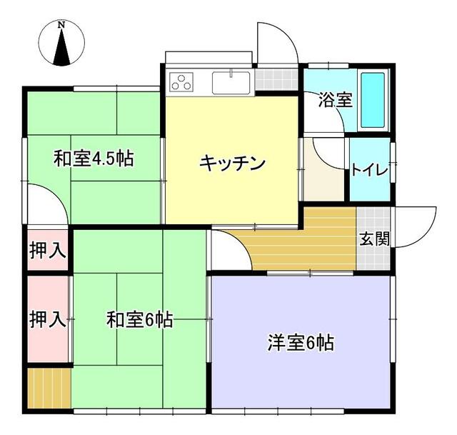 Fukutomi, Naka Ward, Okayama City (near Higashiyama/Okaden Museum Station) - Single-story building, 3SK (storage, kitchen, dining room, kitchen) &mdash; photo 1