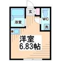 川崎市多摩区 中野島６丁目（中野島駅） 1階 ワンルームの間取り図