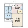 ＨＯＵＳＥ　ＬＯＫＯ ２０６ １Kの間取り図