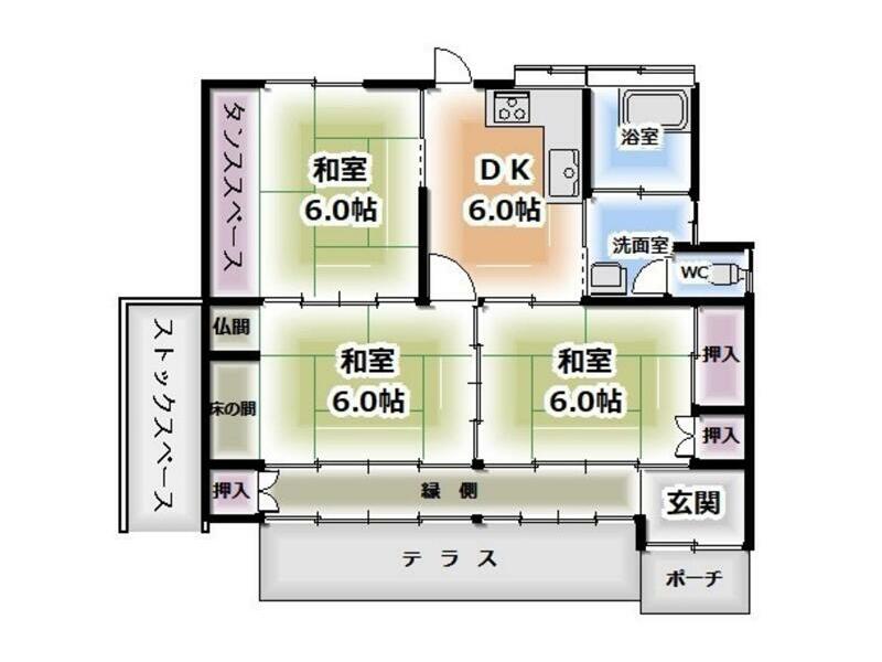 Mitaka Town, Kitamorokata District, Oaza Mochihara Single-story building 3DK