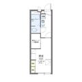 レオパレスアビテ岩見 ２０５ １Kの間取り図