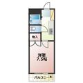 黒髪グリーンハイツ中村 205 １Kの間取り図