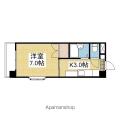 レジデンスヨコオ 4階 １Kの間取り図