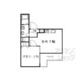 京都市中京区 西ノ京中御門東町（円町駅） 4階 １DKの間取り図