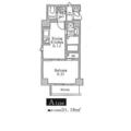 ルークス冬木 ５０１ １DKの間取り図