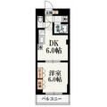 メゾン・ドゥ・森 ２０２ １DKの間取り図