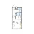 レオパレスムカイハラ １０５ １Kの間取り図