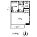 メディオカーサー 301 １Kの間取り図